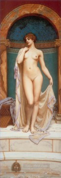 Venus en el baño dama desnuda John William Godward Pinturas al óleo